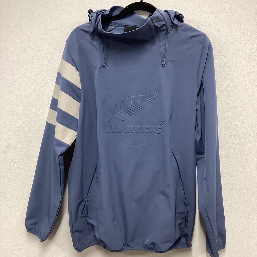 Adidas ALL BLACKS Rugby all weather Hooded jacket new